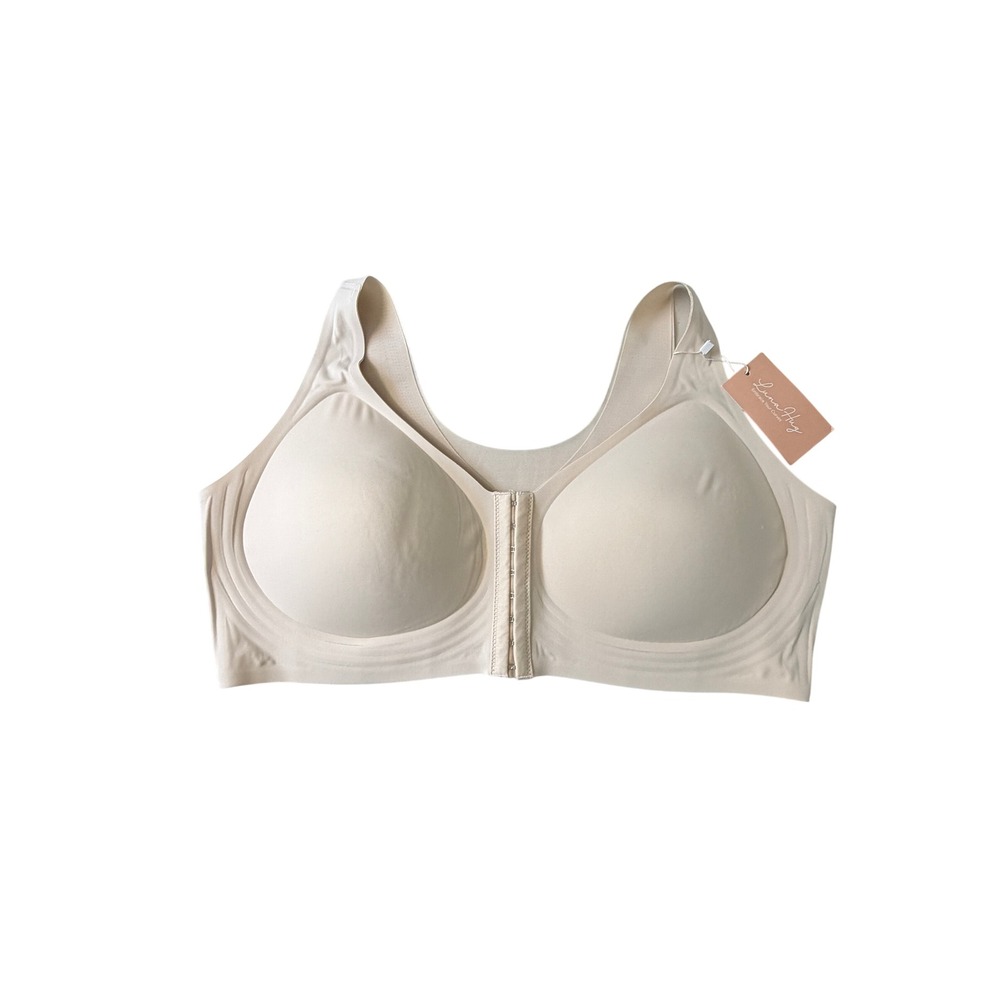 NWT‎ Luna Hug Beige Front Closure Wireless Posture Bra Size 5XL New